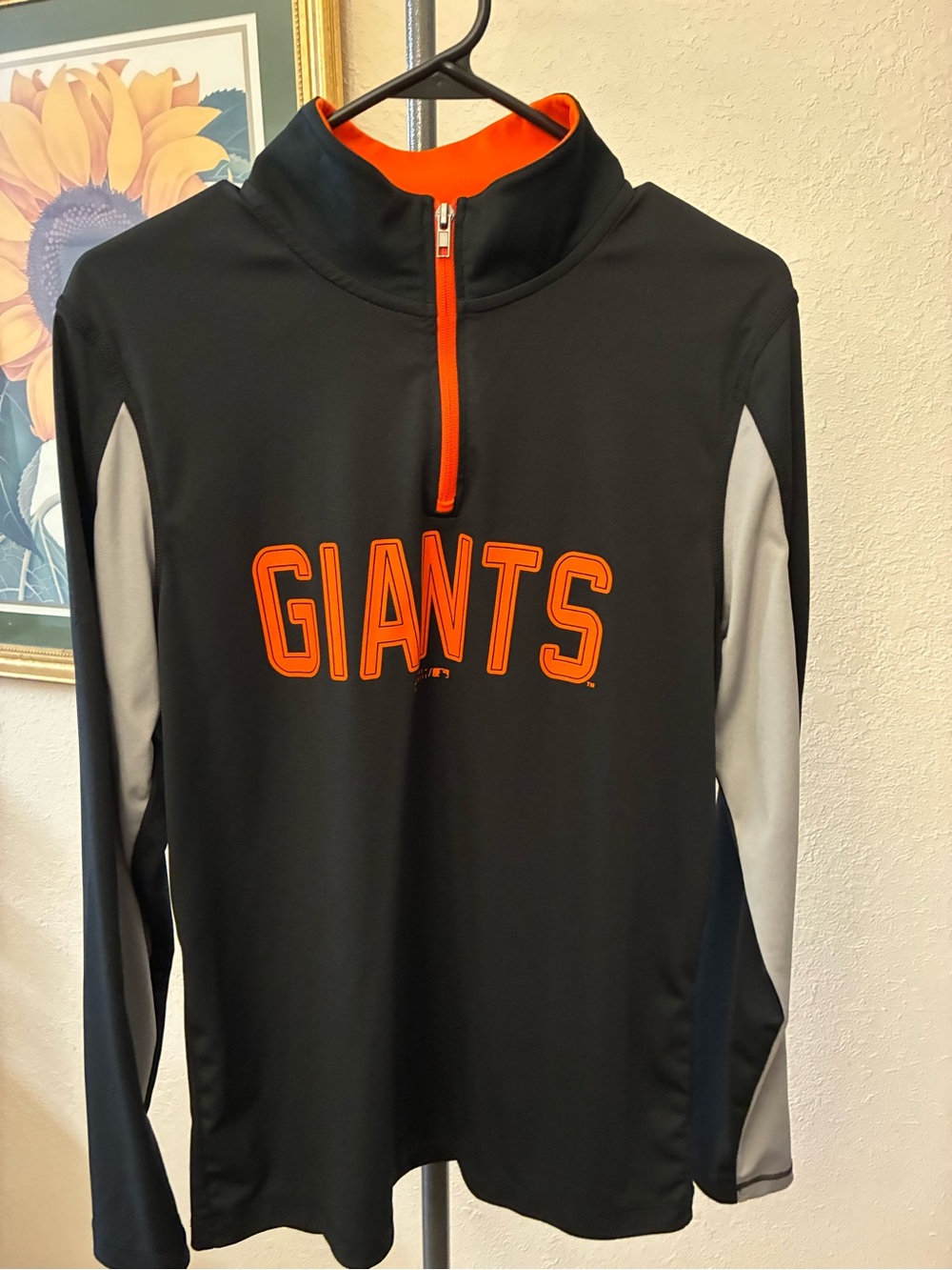 Genuine Merchandise Black and Orange San Francisco Giants Quarter-Zip Pullover
